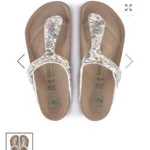 NWT The Birkenstock Gizeh Birko-Flor Vegan Paisley Light Rose Size US 7